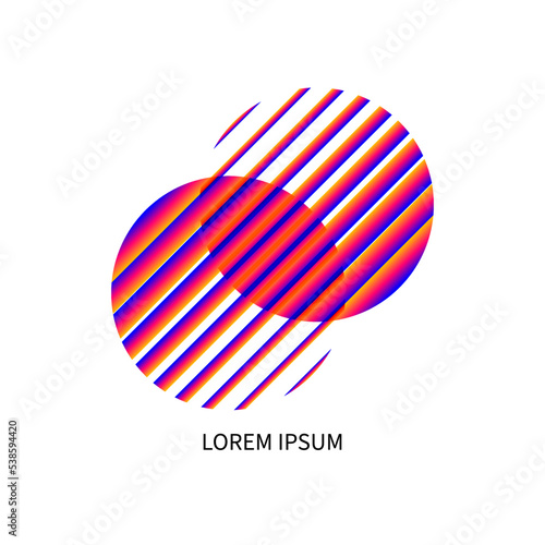 Communication, telecommunications logo with two circles