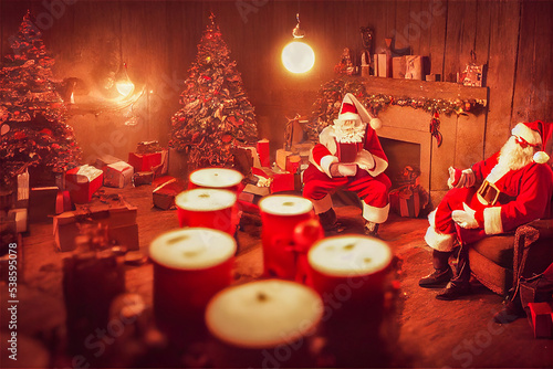 Santa Claus taking a break