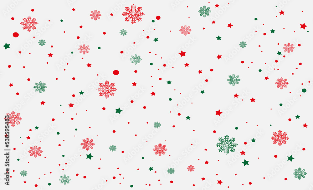 Snow white background. Christmas snowy winter design. Red green falling snowflakes, abstract landscape. Cold weather effect. Magical fantasy nature snow texture decoration. Vector illustration Snow white background. Christmas snowy winter design. Red green falling snowflakes, abstract landscape. Cold weather effect. Magical fantasy nature snow texture decoration. Vector illustration
