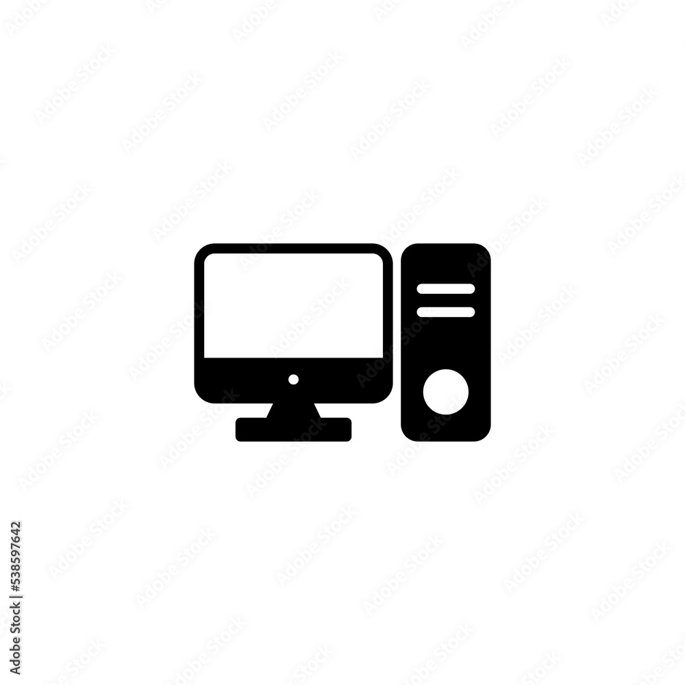 Computer icon vector illustration. computer monitor sign and symbol Computer icon vector illustration. computer monitor sign and symbol