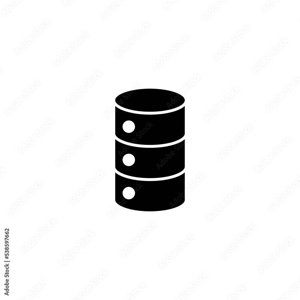 Database icon vector illustration. database sign and symbol Database icon vector illustration. database sign and symbol