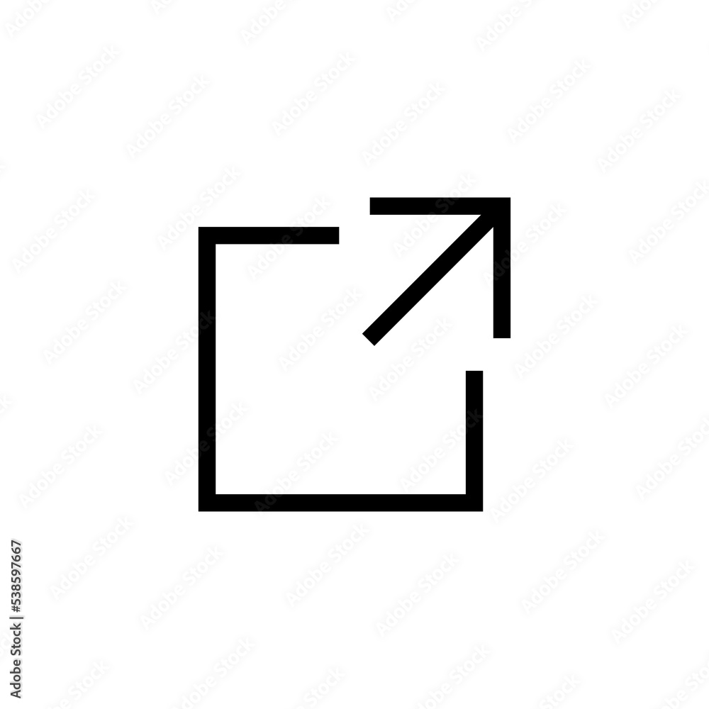 External link icon vector illustration. link sign and symbol. hyperlink symbol External link icon vector illustration. link sign and symbol. hyperlink symbol