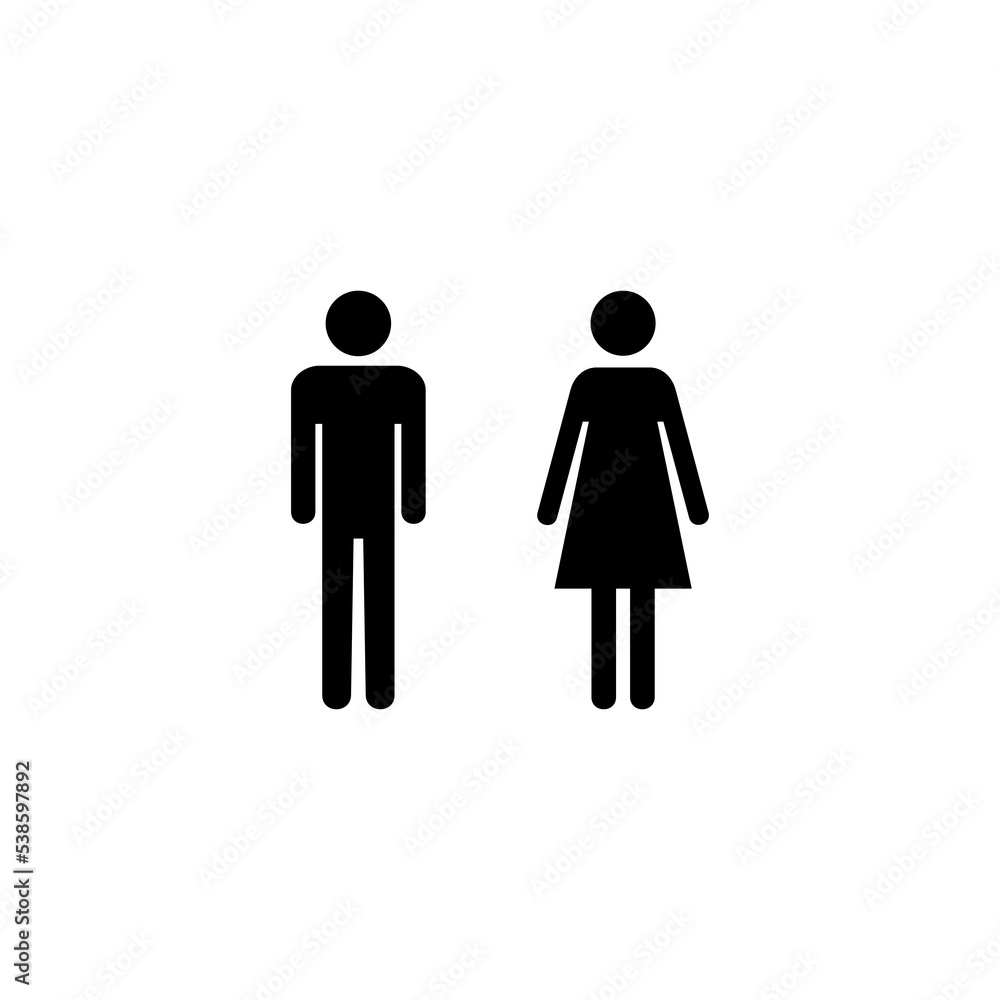 Man and woman icon vector illustration. male and female sign and symbol. Girls and boys Man and woman icon vector illustration. male and female sign and symbol. Girls and boys