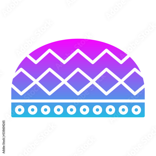 Hat Glyph Gradient Icon