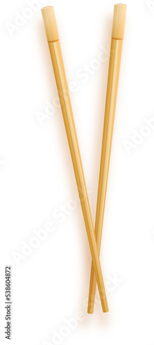 Food Chopsticks Asian Bamboo Utensils. illustration of Traditional  Color Chopstick.
