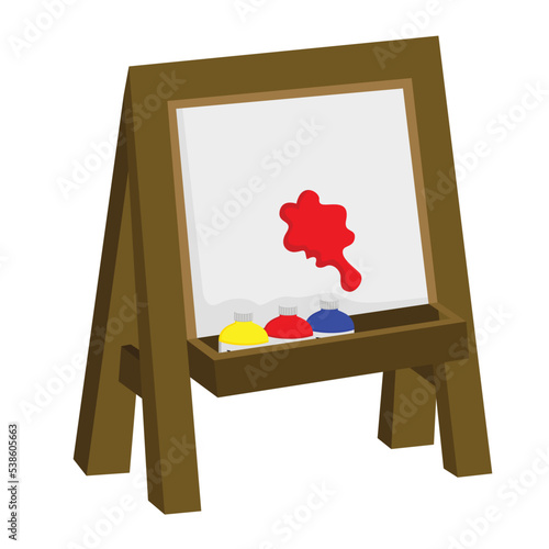 Painting Board Illustration Vector Clipart