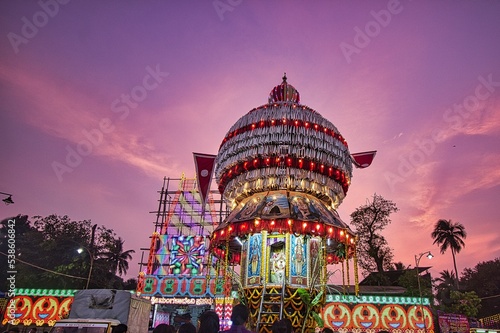 Dussehra celebrations, Beautiful evening, Mangaladevi Temple, Mangalore, Karnataka, India 