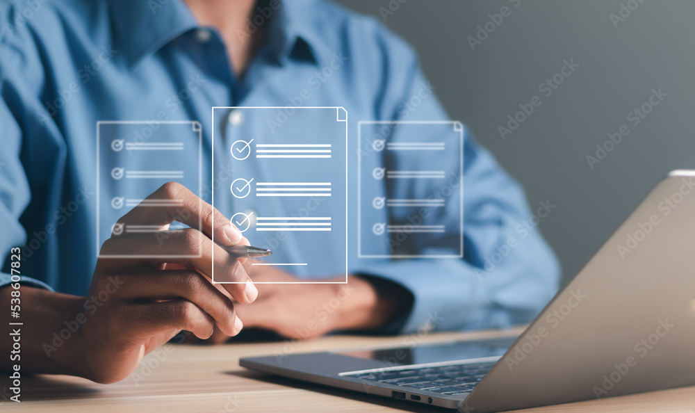 Electronic signing businessman Sign electronic documents on digital documents on virtual screen. Electronic Signature Concept. Electronic signing businessman Sign electronic documents on digital documents on virtual screen. Electronic Signature Concept.