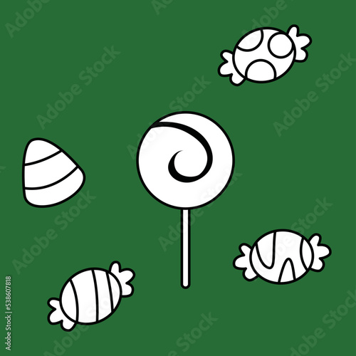 Halloween Candy Chocolate Digital Stamp