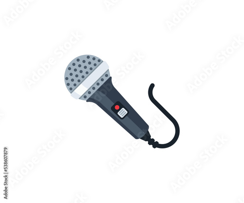 Microphone vector isolated icon. Mic emoji illustration. Microphone vector isolated emoticon