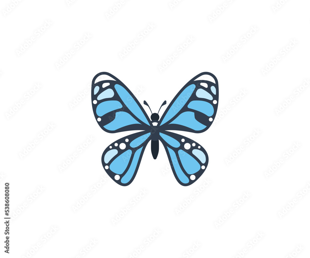 Butterfly vector isolated icon. Emoji illustration. Butterfly vector emoticon