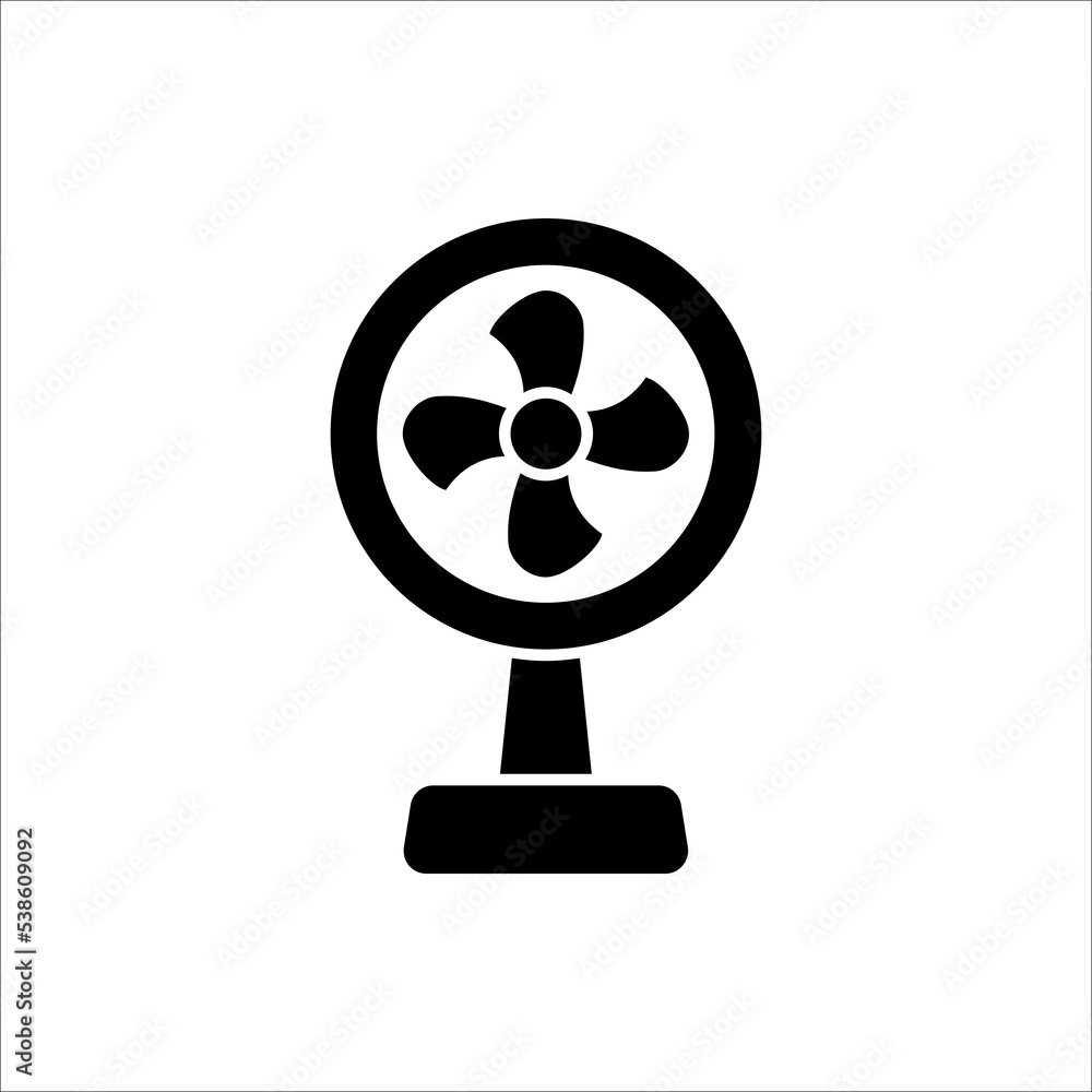 Fan icon on white background. Vector illustration. Fan icon on white background. Vector illustration.