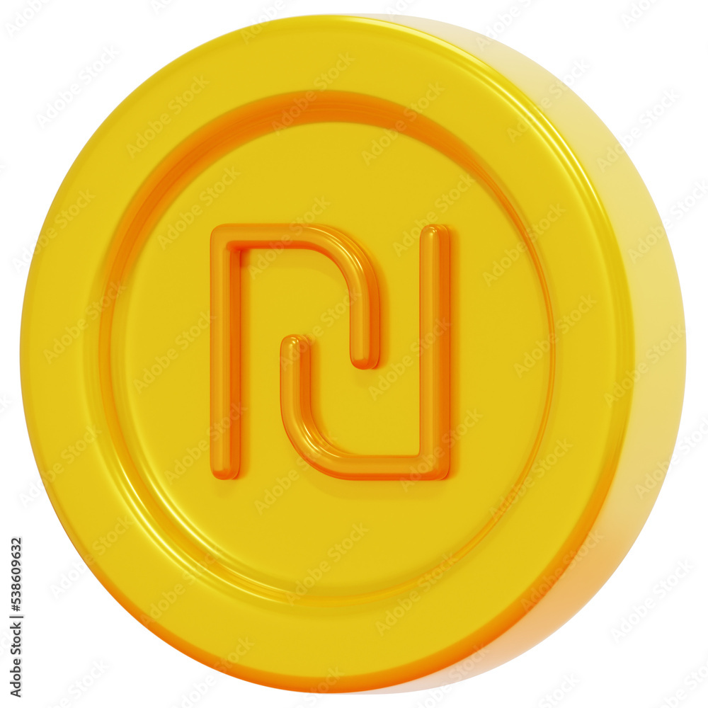 shekel 3d render icon illustration shekel 3d render icon illustration