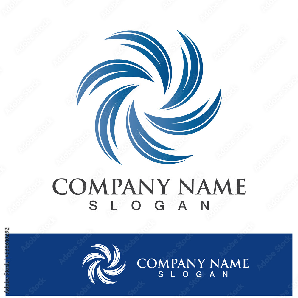 Fototapeta premium Vortex logo symbol icon illustration
