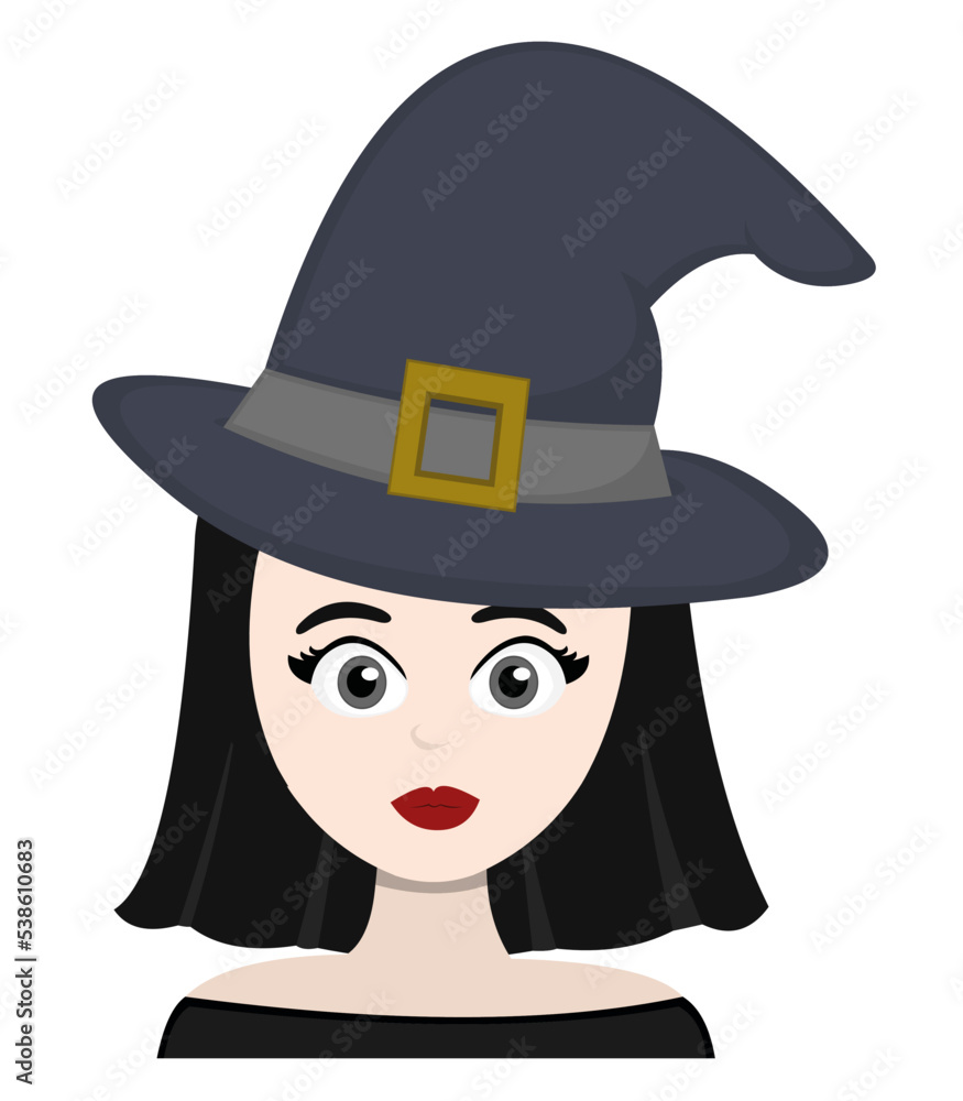 Vector illustration of a cartoon witch Vector illustration of a cartoon witch