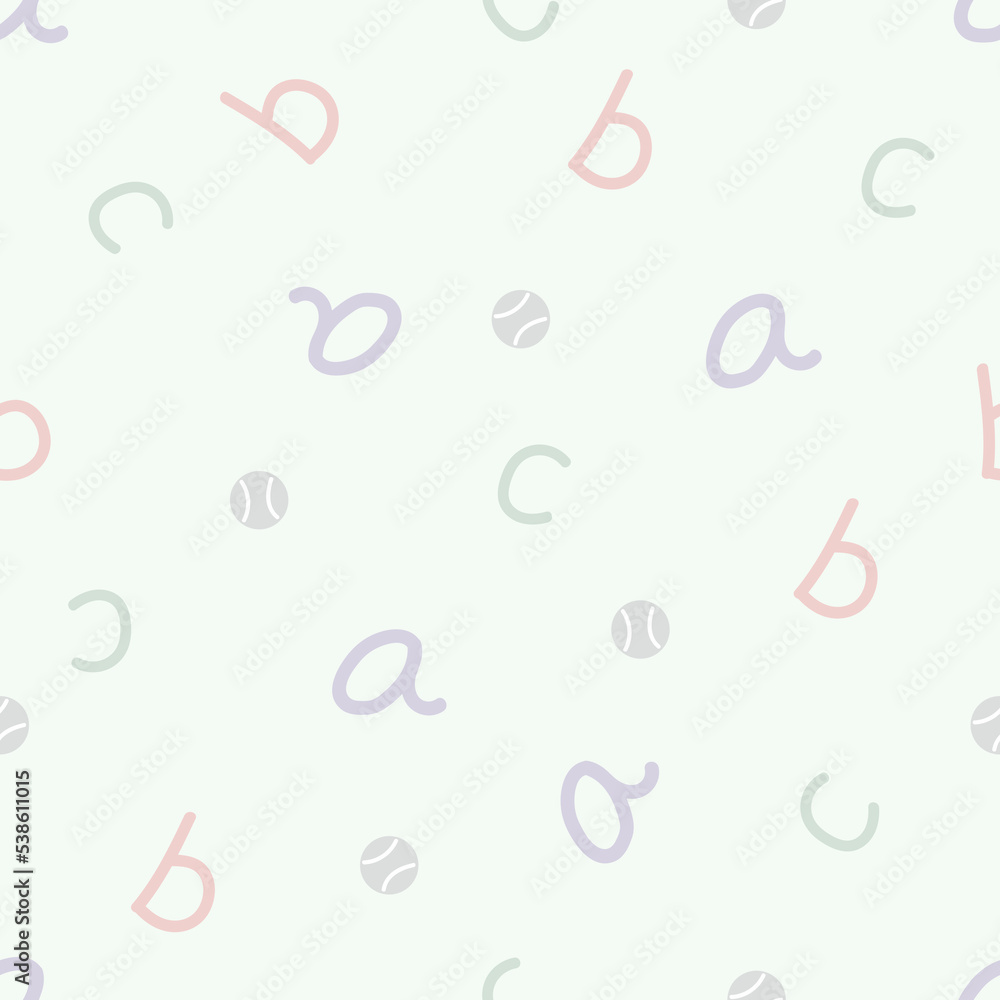 Baby alphabet ABC kids doodle line art pattern Baby alphabet ABC kids doodle line art pattern