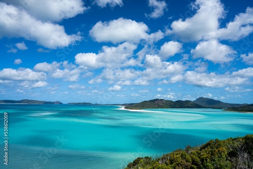 tropical island white sand beach on the ocean