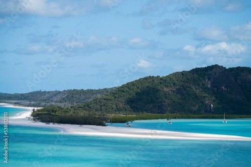 tropical island white sand beach on the ocean © William