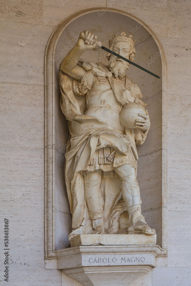 Karl der Große in der Abtei Montecassino