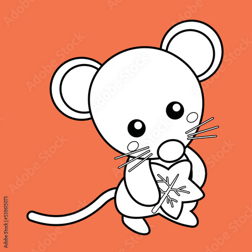 Autumn Mouse Rat Mice Animal Digital Stamp