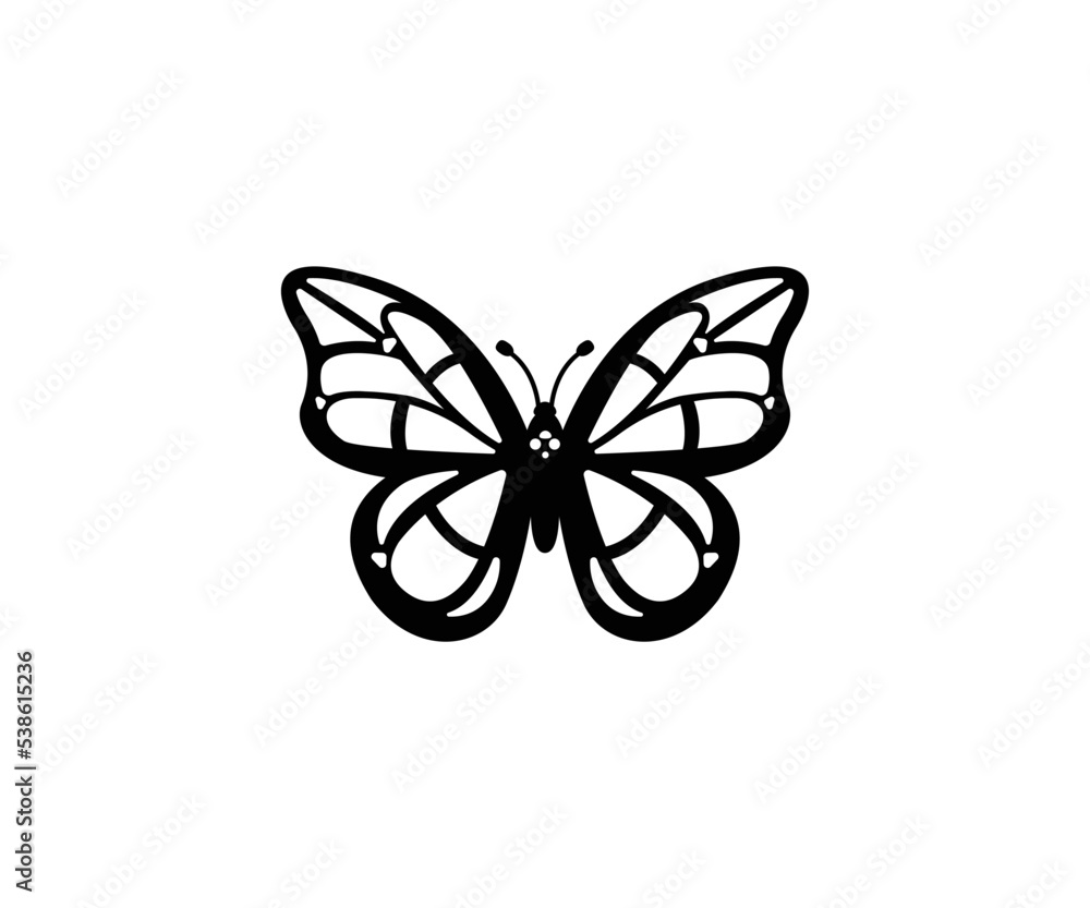 Butterfly Vector Isolated Icon. Butterfly Illustration Butterfly Vector Isolated Icon. Butterfly Illustration