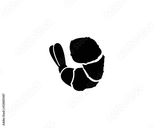 Fried Shrimp vector isolated icon. Emoji illustration. Shrimp vector emoticon
