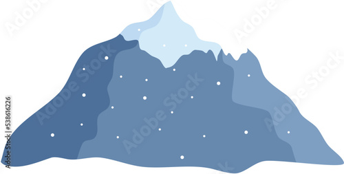 Blue Winter Ice Mountain