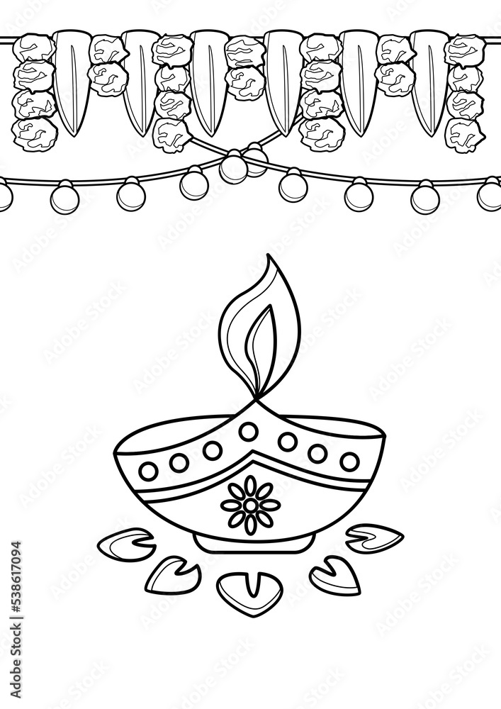 10 Diwali Christmas Coloring Pages for Kids to Celebrate the Festival of Lights