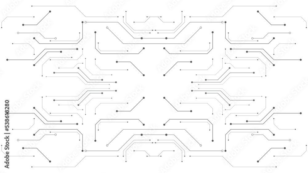 Gray and white technology background image Line design for communication connections in digital systems Hi-tech technology pattern Gray and white technology background image Line design for communication connections in digital systems Hi-tech technology pattern