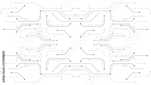 Gray and white technology background image Line design for communication connections in digital systems Hi-tech technology pattern