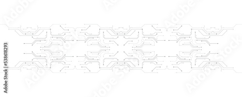 Gray and white technology background image Line design for communication connections in digital systems Hi-tech technology pattern