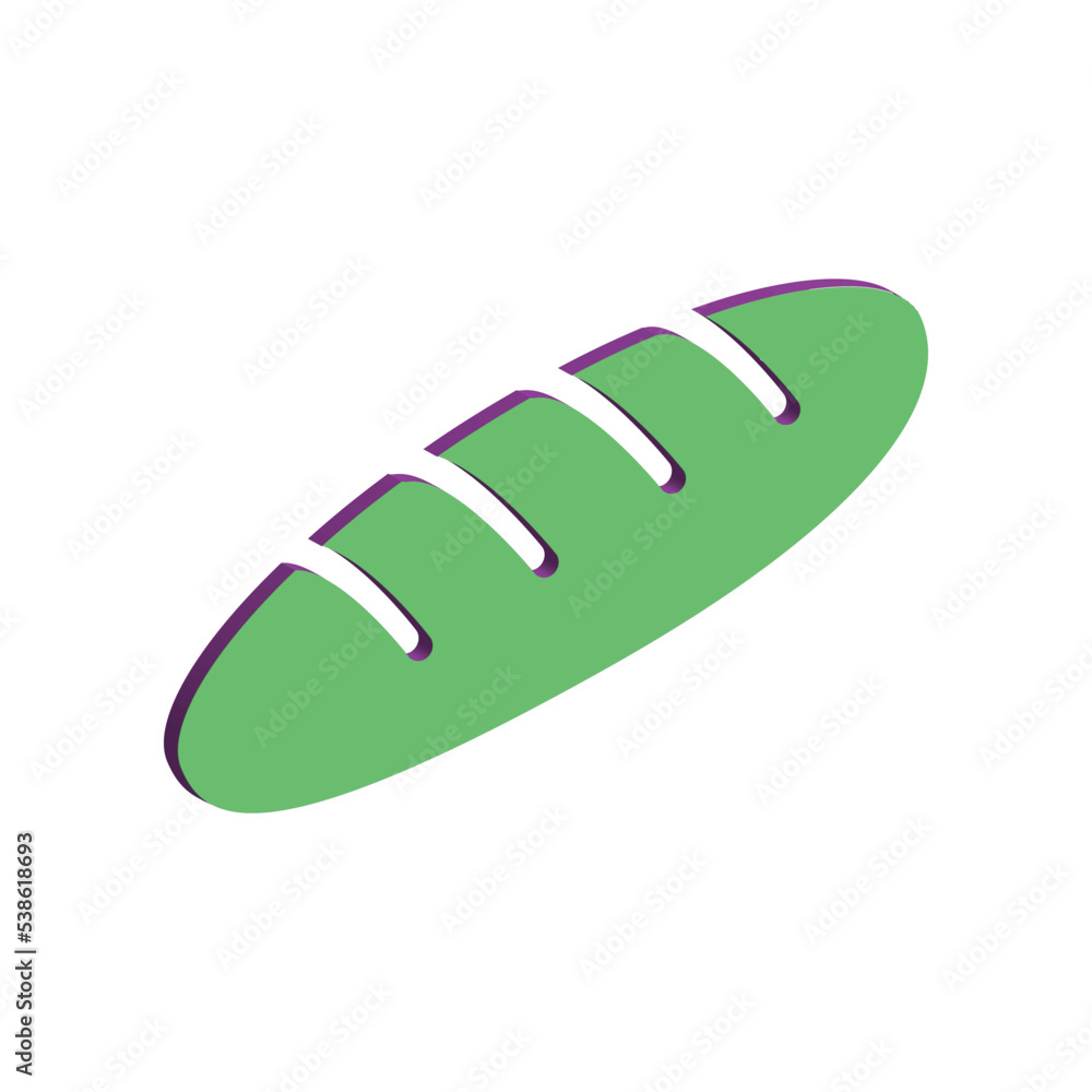Bread icon 3D design Bread icon 3D design
