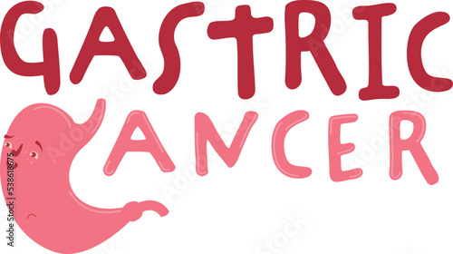 Stomach cancer awareness month. Editable vector illustration. Portrait banner
