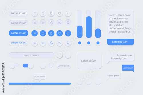 Neumorphism Botton Soft UI Design  