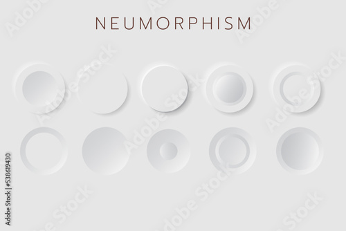 Neumorphism Botton Soft UI Design