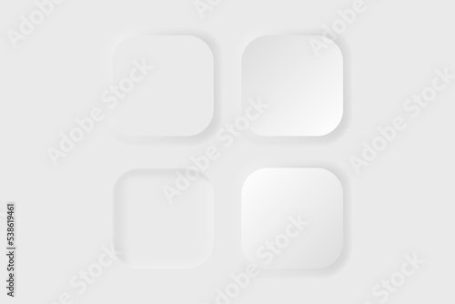 Neumorphism Botton Soft UI Design  