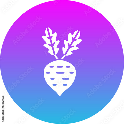 Turnip Gradient Circle Glyph Inverted Icon photo