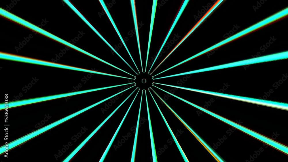 3D shining bright strip set colorful line wave motion, on black background 3D shining bright strip set colorful line wave motion, on black background