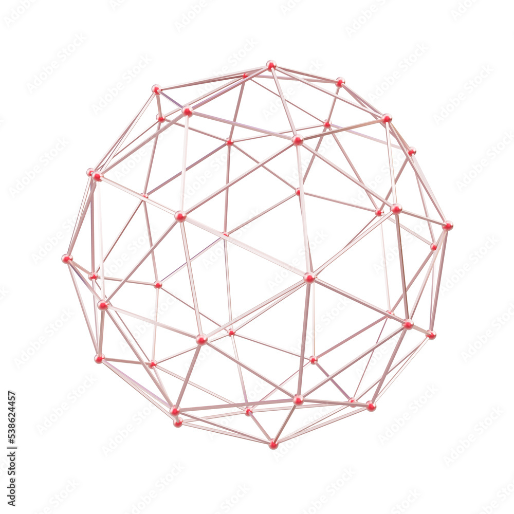 Abstract geometrical wire shape isolated on background Abstract geometrical wire shape isolated on background