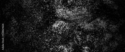 Dark black grunge textured concrete background. Panorama dark grey black slate background or texture, dark black horror scary background. 