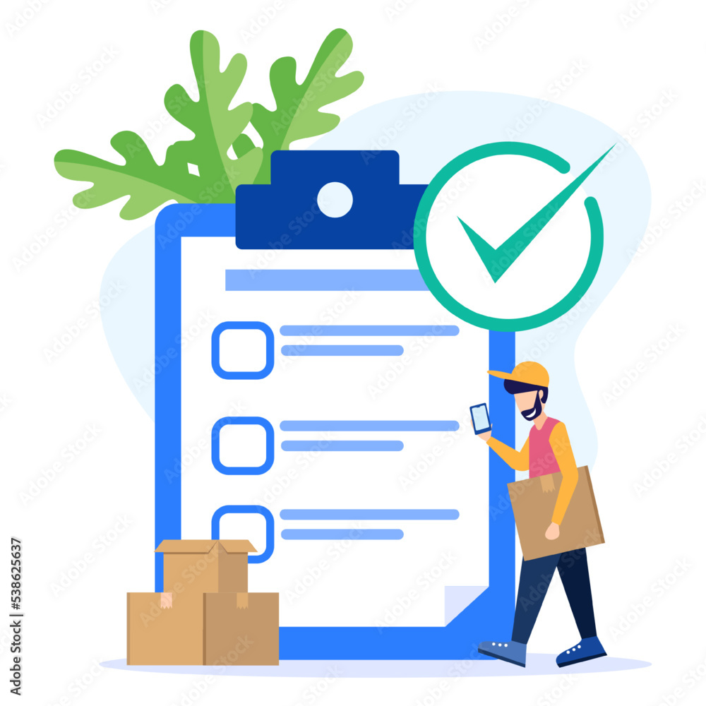 Illustration vector graphic cartoon character of checklist Illustration vector graphic cartoon character of checklist