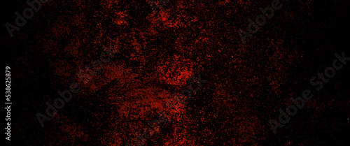 Scary Red and black horror background. Dark grunge red concrete, dark Red horror scary background. Dark grunge red texture concrete, halloween theme. red background. wall with blood splatter.
