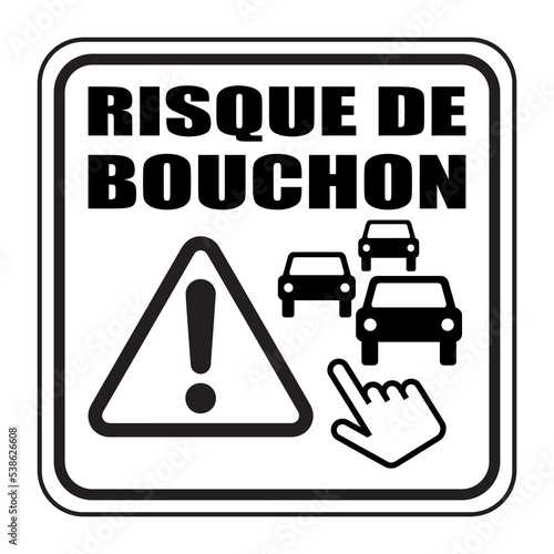 Logo risque de bouchon.