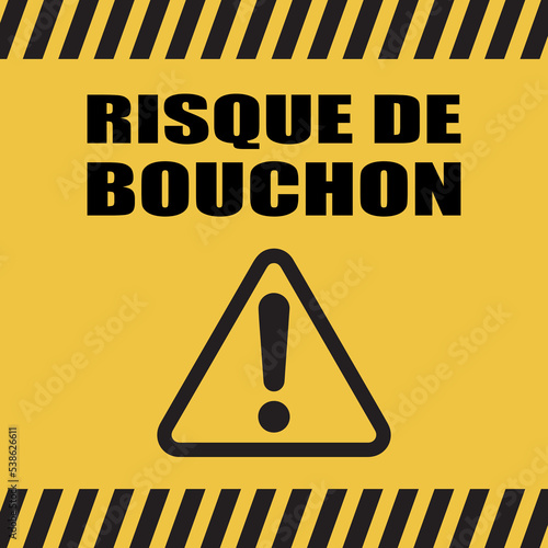 Logo risque de bouchon.