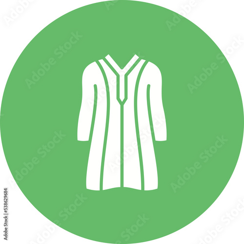 Djellaba Multicolor Circle Glyph Inverted Icon
