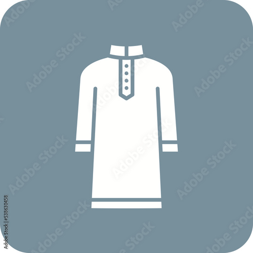 Kurta Multicolor Round Corner Glyph Inverted Icon