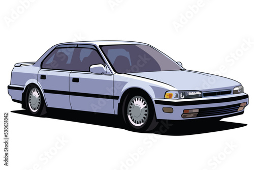 vintage car flat illustration vector design