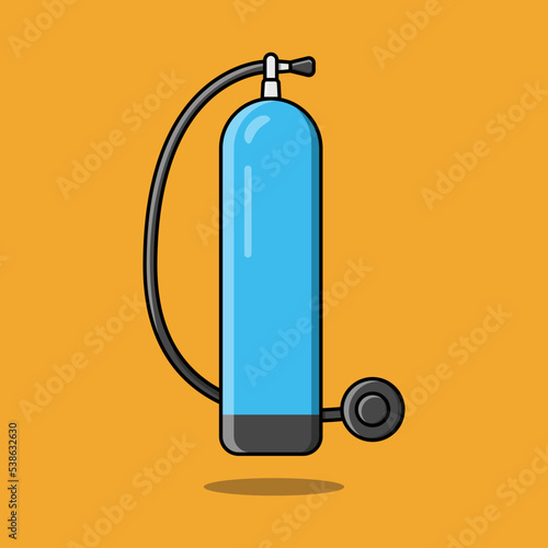 Illustration vector graphic of scuba tank.
