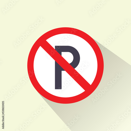 no parking sign vector