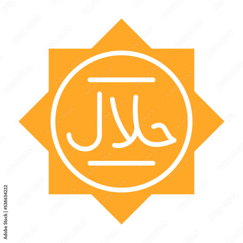 Halal Multicolor Glyph Icon Halal Multicolor Glyph Icon
